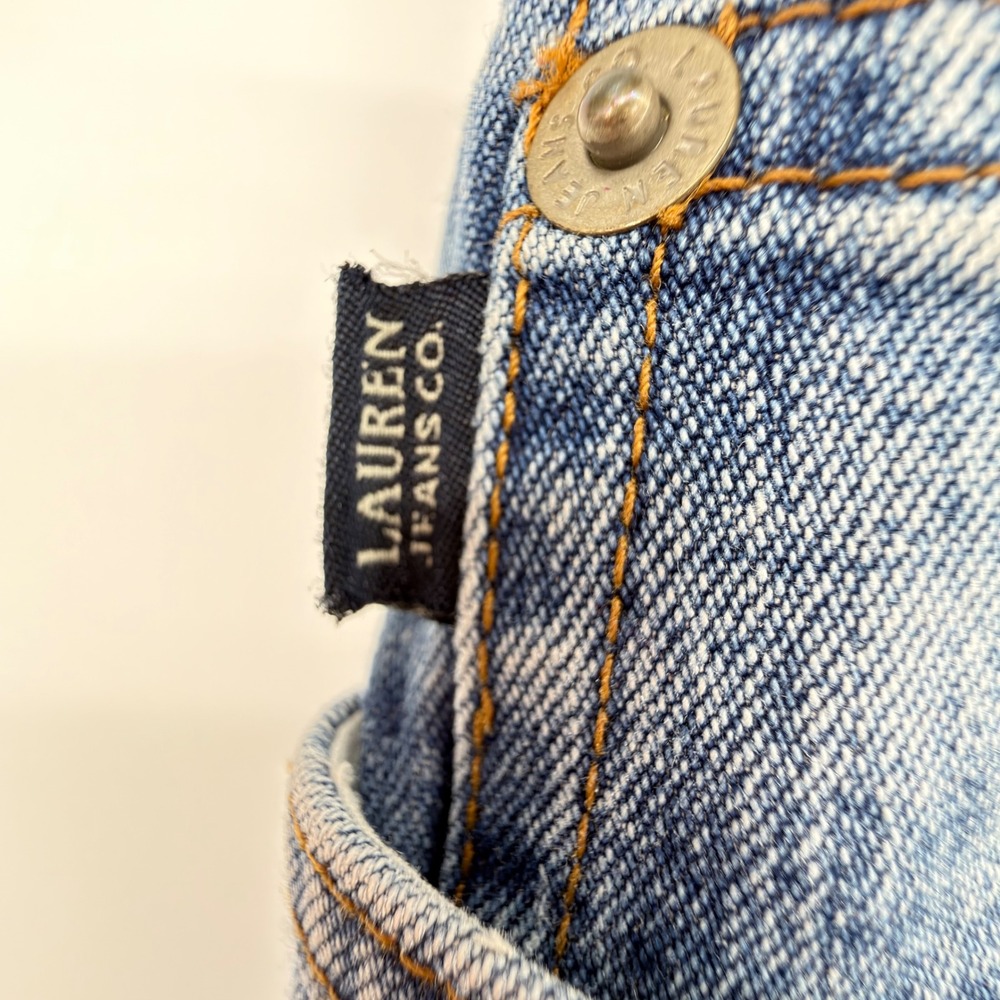 Lauren Ralph Lauren Jeans Womens 14 Blue Straight Leg Medium Wash High Rise - Picture 4 of 4